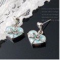 Heart Shaped Bowknot Embellished Earrings